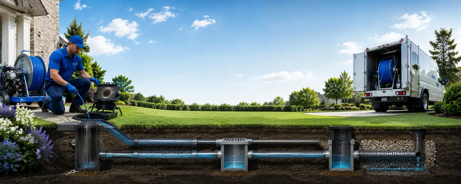 Outdoor drain cleaning information for Northford, CT